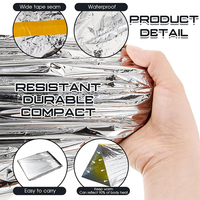 Tente de survie d'urgence en Mylar thermique isolée par film d'aluminium réfléchissant imperméable léger