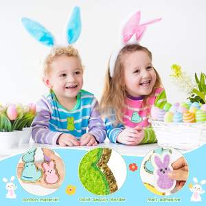 Parches Termoadhesivos Personalizados de Pascua: Conejitos, Pollitos y Huevos de Vinilo Duradero, Coloridos, con Brillo y Bordados para DIY - Product Image 4