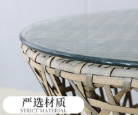 Ensemble de mobilier d'extérieur en fer et rotin, 5 pièces, table et chaises, pour jardin, cour, balcon, détente, petit coin café