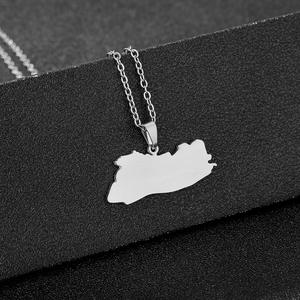 Stainless Steel Turkey Map Outline Charm Link Chain Necklace 18K Gold Plated Turkish Map <strong>Turks</strong> Pendant Necklace - Product Image 3