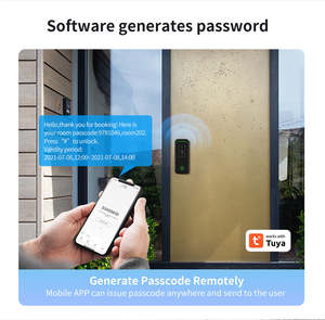กุญแจล็อคประ<span class=keywords><strong>ต</strong></span>ูอัจฉริยะ<span class=keywords><strong>แบ</strong></span>บไร้กุญแจ ระบบไฟฟ้า สำหรับภายนอกอาคาร กันน้ำ รองรับลายนิ้วมือ ควบคุมผ่านแอป Tuya WiFi และ TTLock พร้อมรหัสผ่าน - Product Image 3
