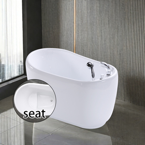 <span class=keywords><strong>Bañera</strong></span> de esquina independiente para baño, suministros para mascotas, tamaño pequeño, superficie sólida redonda y blanca - Product Image 1