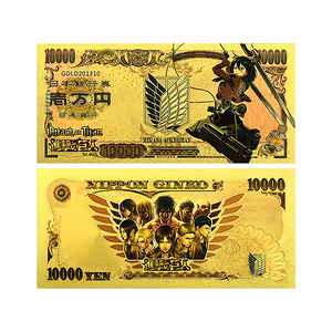 Billet de banque doré Anime 10000 Yen Japon, Carte de collection, Cadeau pour fans de <span class=keywords><strong>Manga</strong></span>, Souvenir - Product Image 4
