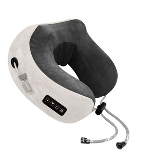 Oreiller de massage pour le cou en forme de U Haomijia, mousse à mémoire de forme, vibration électrique, thérapie thermique, portable, utilisation en voiture - Product Image 2