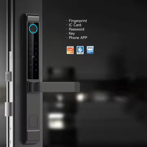 ALLSMART L208 Serrure intelligente en alliage d'aluminium Déverrouillage par empreinte digitale/clé/Wi-Fi/application/nuage pour portes en bois/acier/aluminium - Noir - Product Image 5