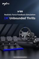 Volante de Carreras PXN V99 con Force Feedback de 3.2nm, Desmontable, Simulador de Volante de Carreras de 270/900 Grados