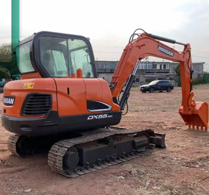 Excavatrice sur chenilles hydraulique Doosan DX55 de 5 tonnes, 95% neuve, avec moteur, pompe, boîte de vitesses et PLC d'origine coréenne, mini-pelle d'occasion à vendre - Product Image 2