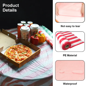 Tùy chỉnh không thấm nước màu đỏ trắng sọc nhựa dùng một lần khăn trải bàn bên Dã Ngoại bảng bao gồm - Product Image 3