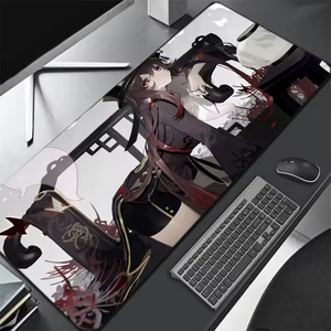Anime lớn Chuột chơi game pad tùy chỉnh Mousepad với cơ sở cao su chống trượt, khâu khung Chuột <span class=keywords><strong>mat</strong></span>, bàn di động <span class=keywords><strong>mat</strong></span> - Product Image 4