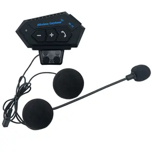 Với Tiếng Ồn Giảm Microphone mic BT12 Mũ bảo hiểm Tai nghe không dây xe máy Tai nghe không dây intercom động cơ xe đạp tai nghe