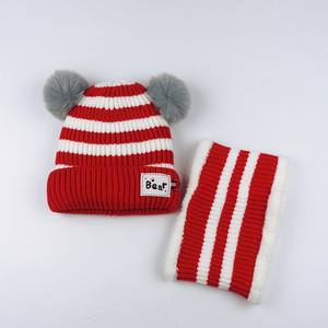 Conjunto de bufanda de gorro para bebé, conjunto de gorro de invierno y calentador de <span class=keywords><strong>cuello</strong></span> para niñas y niños pequeños, gorros de invierno cálidos con forro polar - Product Image 2