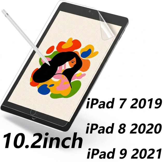 Paperfeel Grade AAA Soft PET Screen Protector Full Coverage HD Clear 360 Privacy Protection for iPad 7/8/9 2019/2020/2021