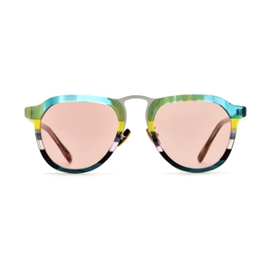 Lunettes de soleil ovales à monture intégrale, monture multicolore, verres miroir, protection UV à 100%, unisexe, mode adulte, protection solaire - Product Image 1