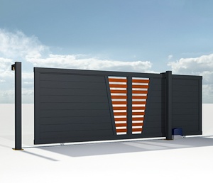 Portail de jardin avant Shunuo moderne rétractable en aluminium, résistant aux ouragans, durable, écologique, zingué et thermolaqué - Product Image 2