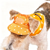 Casquette de baseball ajustable en satin à pois avec trous pour les oreilles, visière incurvée pour chiens et chats de petite, moyenne et grande taille, chapeau de soleil mignon et tendance pour animaux de compagnie