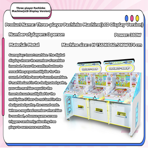 Console de jeu vidéo <span class=keywords><strong>flipper</strong></span> LCD 3 joueurs, équipement de pachinko à billes, machine de jeu d'arcade de rue à monnayeur - Product Image 6