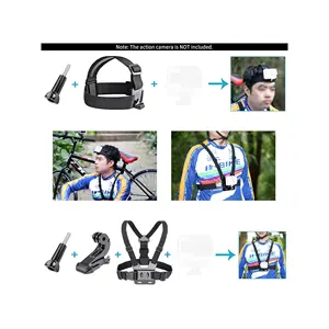 Kit d'accessoires de caméra d'action 50 en 1 pour <span class=keywords><strong>GoPro</strong></span> <span class=keywords><strong>Hero</strong></span> 6 5 <span class=keywords><strong>4</strong></span> 3 sac de transport sangle de poitrine sacs de trépied de poulpe - Product Image 3