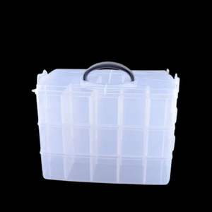 Boîte de rangement de jouets de bureau transparente pour outil modèle Gundam, utilisée pour afficher et stocker de petits articles ménagers - Product Image 1