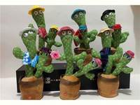 Cactus parlant et dansant amusant, peluche douce, jouet anti-stress pour bébé, cadeau d'anniversaire, décoration de la maison