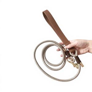 Conjunto de <span class=keywords><strong>Collar</strong></span> y Correa de Cuero Resistente para Perros y Gatos, Ajustable con Hebilla Metálica - Product Image 6