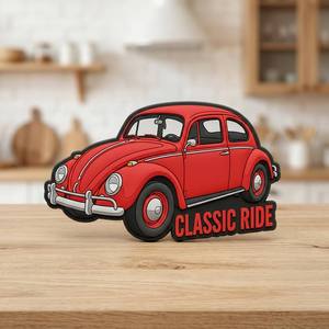 Aimant de réfrigérateur personnalisé en PVC gaufré 3D, voiture classique vintage, aimant de réfrigérateur en caoutchouc souple, décoration pour les amateurs d'automobiles, cadeau - Product Image 1
