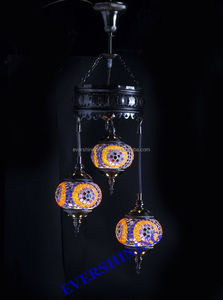 Marrakech Đèn Chùm Treo Cổ Ma-rốc Thổ Nhĩ Kỳ Thủ Công Khảm Thủ Công 3 Quả Cầu - Product Image 4