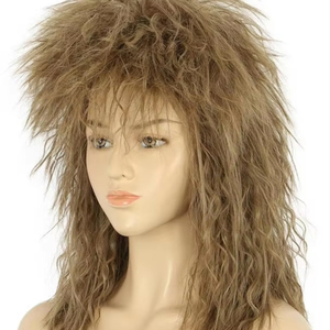 <span class=keywords><strong>Peluca</strong></span> Larga y Rizada Personalizable Estilo Punk Rocker para Cosplay, Disfraz de Halloween para Mujeres y Hombres, <span class=keywords><strong>Peluca</strong></span> para Fiesta de Cosplay, Precio al por Mayor - Product Image 1