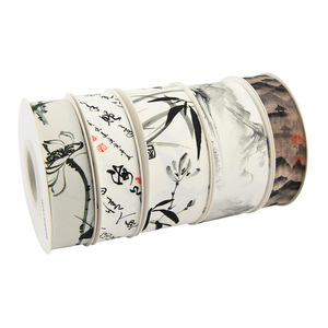 Nine-Colored Ribbon Traditional Chinese Style Satin Ribbon Spool Digital Printing Floral Retro Gift Decorative Ribbons - Product Image 5