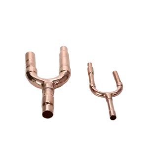 Y Pipa Tembaga Cabang VRV Sistem Suku Cadang AC Pipa Tembaga Sambungan Refnet Pasokan Pabrik Pipa Cabang Tembaga