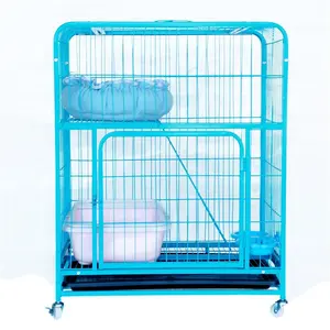 La dernière cage en acier inoxydable cage chat lapin avec roue cages d'élevage de chat
