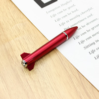 Stylo de dessin animé créatif avec logo de petite fusée 0.5/0.7mm, jouet rotatif en plastique à bille en forme de missile 1.0mm pour simulation de carrosserie