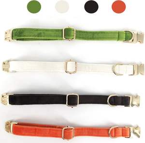 ปลอกคอสุนัข Veet สำหรับสุนัขพันธุ์เล็กและกลาง ทนทาน นุ่ม สีขาว เขียว ส้ม น้ำตาล สำหรับสุนัขตัวเมียและตัวผู้ แบบปลดเร็ว ปรับได้ พร้อมหัวเข็มขัดโลหะ เหมาะสำหรับลูกสุนัข - Product Image 4