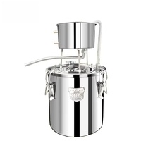 Alambic à Alcool Domestique Facile d'Utilisation en Acier Inoxydable, Machine à Extraction par Distillation à Vapeur pour Huiles Essentielles (Romarin)