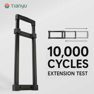 Poignée de chariot télescopique professionnelle réglable à 3 sections, robuste, étanche, en métal, fabriquée en Chine, accessoires de bagages - Product Image 2