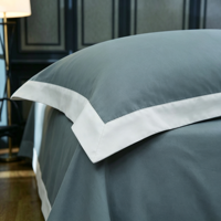 Drap-housse gris-bleu à poches profondes, tissu doux de qualité supérieure, ajustement parfait, vente en gros pour la maison ou l'hôtel
