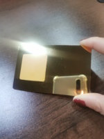 Muestra Gratuita de Tarjeta Mini NFC RFID de Acero Inoxidable con Impresión de Logotipo 215/216, Tarjeta de Visita VIP Negra Mate Inteligente, Impermeable