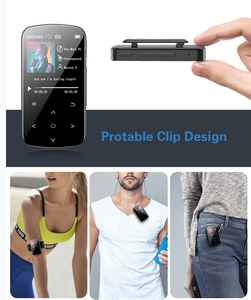 Reproductor MP3 deportivo portátil con función de podómetro, reproductor MP3 con clip, calidad de sonido sin pérdidas, conexión inalámbrica BT para correr - Product Image 3