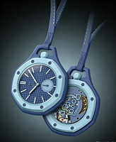 Montre de poche mécanique transfrontalière la plus vendue, mouvement à double plateau, boîtier en céramique, bracelet en résine, modèle co-marqué WQ AP pour homme