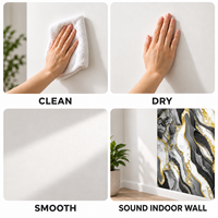 Papier peint auto-adhésif en marbre tourbillonné or blanc charbon de bois de 1 mm, feuilles IXPE de 1,2x3 m pour murs décoratifs de chambres d'hôtel