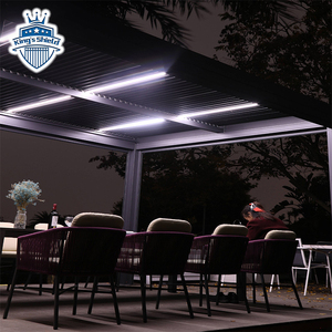 Sistema de Motor con pantalla lateral de Metal para <span class=keywords><strong>jardín</strong></span>, Gazebo de aluminio para exteriores, pérgola, venta al por mayor de fábrica - Product Image 2