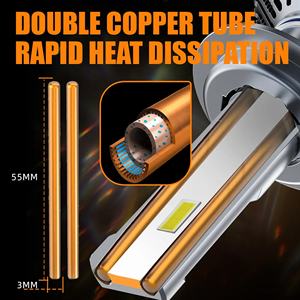 Chenlang <span class=keywords><strong>precio</strong></span> de fábrica bombilla Led 15000LM 130W 2 tubos de cobre lámpara Led IP68 luz automática H1 H11 HB3 9005 HB4 9006 9012 faro Led - Product Image 3