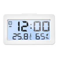 Multifunktion aler digitaler Wecker mit Datums wochen anzeige, weiße moderne elektronische Uhr für das Küchen büro zu Hause