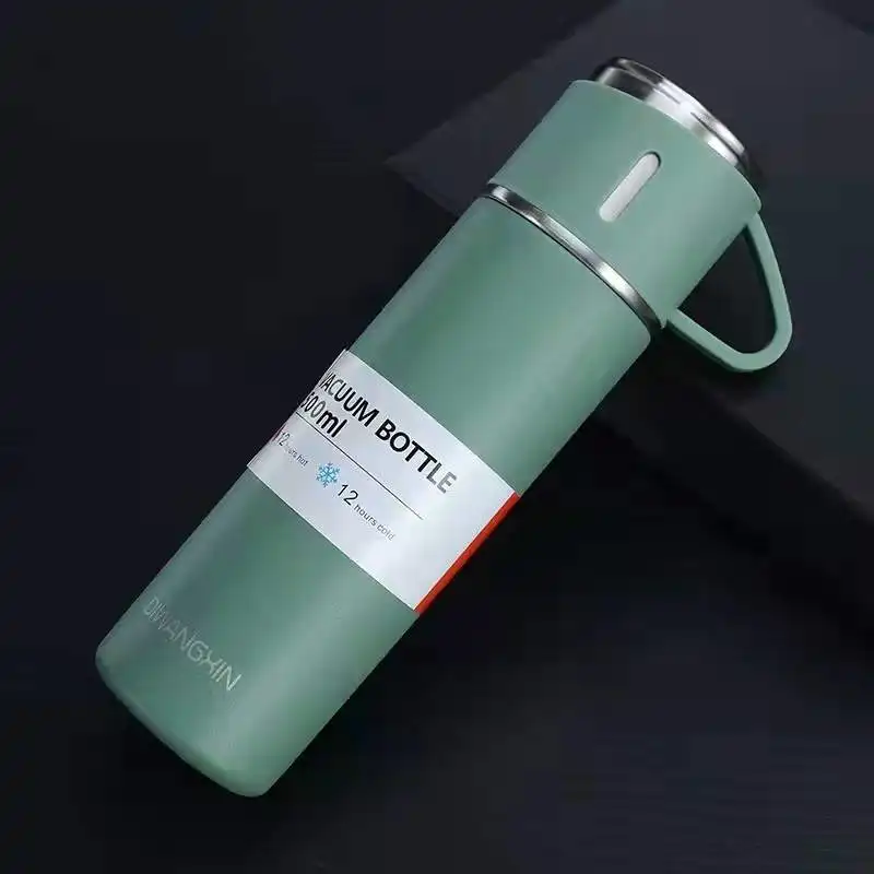 Promotion Business Corporate Geschenk isolierte Wasser flasche mit 3 Deckel Edelstahl Vakuum flasche Thermoskanne Geschenkset