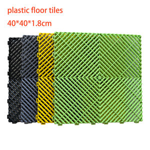 Carrelage de sol de garage en PVC imbriqué pour garage Revêtement de sol en plastique pour entrepôt Lavage de voiture Drain <span class=keywords><strong>Dalle</strong></span> <span class=keywords><strong>Dalle</strong></span> Rib Garage Tapis de sol - Product Image 1