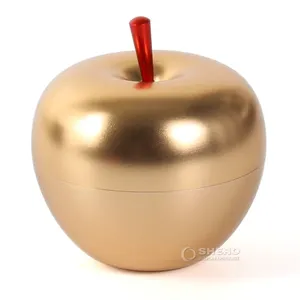 Hot Metal Gouden Sieraden Doos Gouden Little Apple Luxe Valentines Gift Apple Shape Ring Box Hanger Sieraden Verpakking