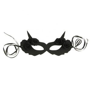 Masque noir sexy pour fille, décorations de fleurs noires, masque de fête costumée d'Halloween, nouveau design - Product Image 4