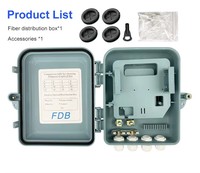 Boîtier de distribution de fibre optique FTTH 16 cœurs, boîtier de répartition 1x16 en PP, étanche IP55, ignifuge, impression de logo personnalisée, mural