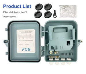 Boîtier de distribution de <span class=keywords><strong>fibre</strong></span> optique FTTH 16 cœurs, boîtier de répartition 1x16 en PP, étanche IP55, ignifuge, impression de logo personnalisée, mural - Product Image 5