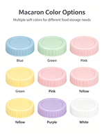 Couvercles colorés pour bocaux Mason de 70 mm, en plastique de qualité alimentaire, hermétiques, avec joint en silicone