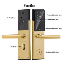 Aplicación TTlock, Sistema de Cerradura Inteligente para Hotel TThotel con RFID, Cerradura Electrónica para Puerta de Hotel a Prueba de Agua con Código de Huella Digital, Cerraduras Inteligentes con Tarjeta